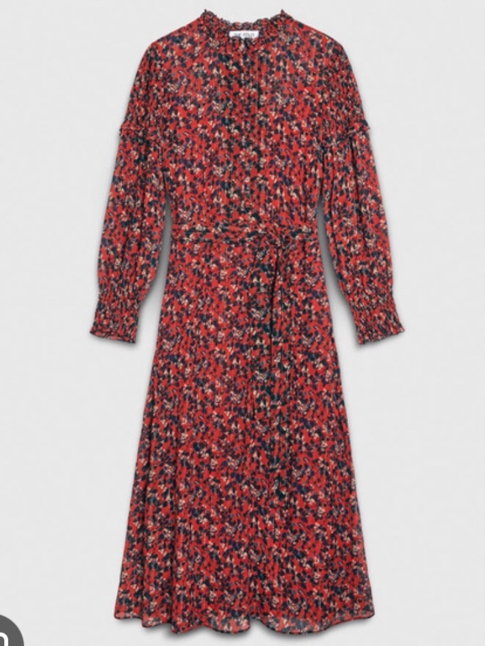The Fold London | Lutana Floral Tie Waist Long Sleeve Maxi Flowy Dress